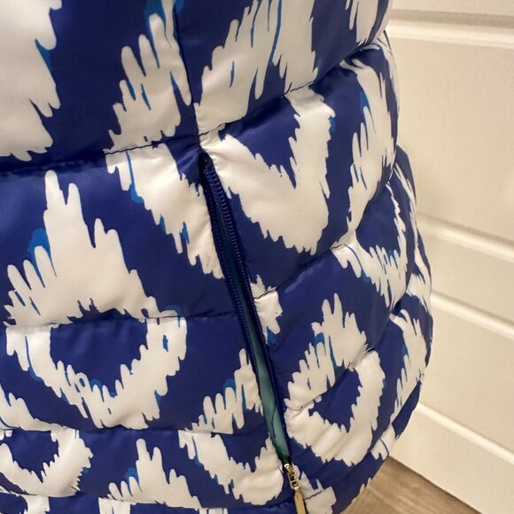 LILLY PULITZER IKAT PRINT PUFFER VEST MEDIUM NWOT - Picture 3 of 9